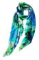 Preview: Scarf 100% Silk Paj Flower Blue Green